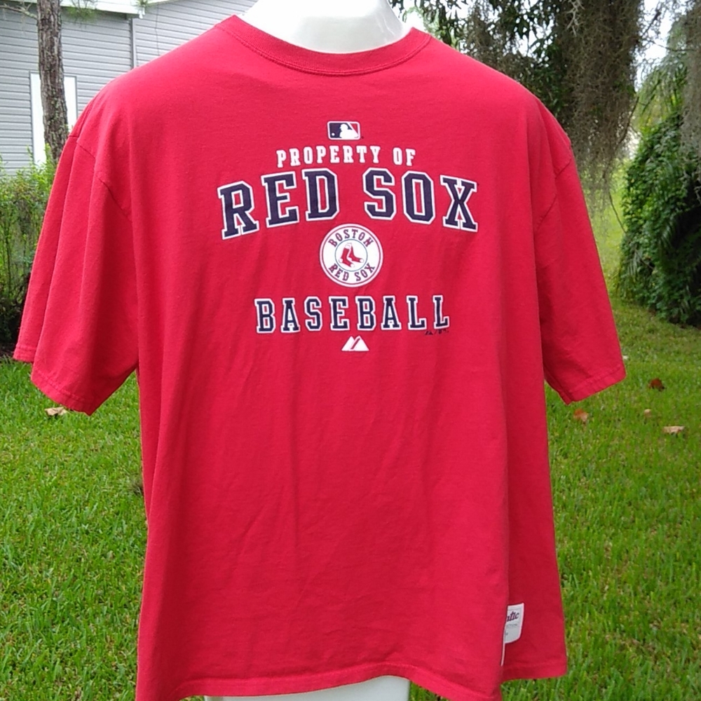 Majestic Authentic Collections  Boston Property of Red Sox Baseball Tee Shirt